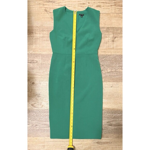 Ann Taylor Dress 2 EUC Green Sleeveless Sheath Midi - Picture 3 of 5